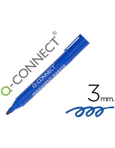 Rotulador q-connect marcador permanente azul...