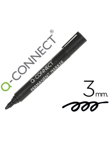 Rotulador q-connect marcador permanente negro...