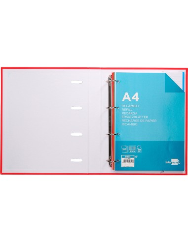 Carpeta con recambio liderpapel a4 cuadro 5 mm...