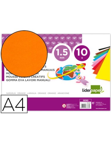 Goma eva liderpapel din a4 60g/m2 espesor 1,5mm...