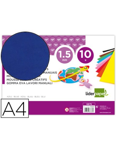 Goma eva liderpapel din a4 60g/m2 espesor 1,5mm...