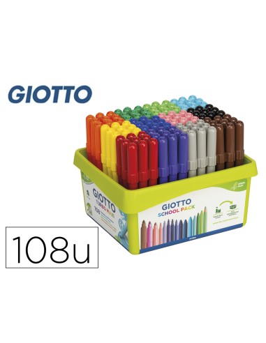 Rotulador giotto turbo maxi school pack de 108...