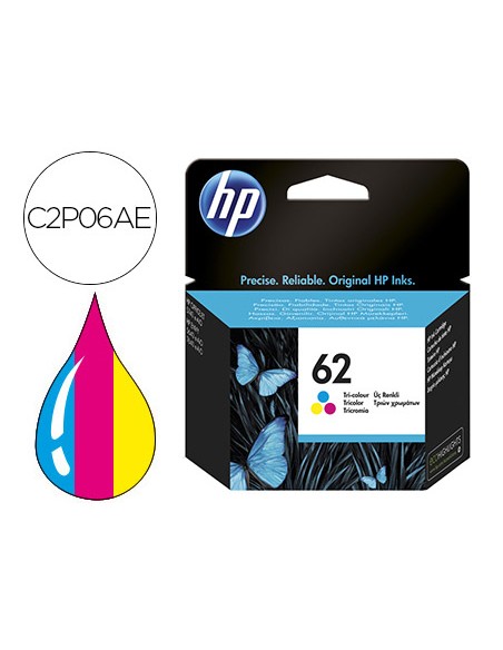 Ink-jet hp n.62 officejet 5640 / 7640 / 5740 pack multicolor -165 pag-