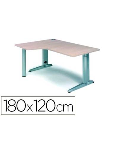 Mesa rocada serie metal 180x120 cm izquierda...
