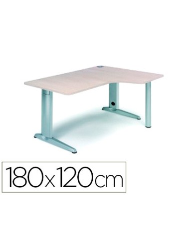 Mesa rocada serie metal 180x110x76 cm derecha...