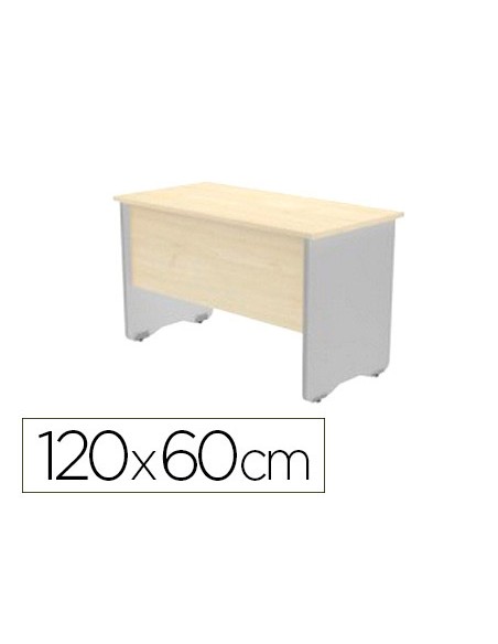 Mesa oficina rocada serie work 120x60 cm acabado an04 gris/blanco