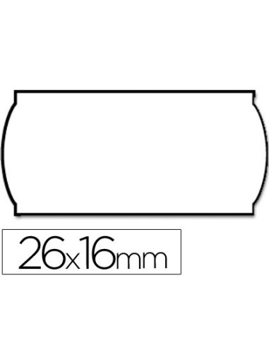 Etiquetas meto onduladas 26x16 mm blanca adh.1...
