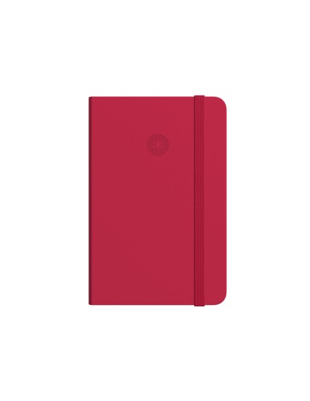 Cuaderno con gomilla antartik notes tapa dura a5 hojas lisas rojo 100 hojas 80 gr fsc