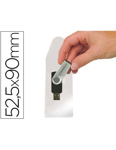 Funda autoadhesiva q-connect para memorias usb...