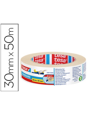 Cinta adhesiva tesa para pintor 50 m x 30 mm
