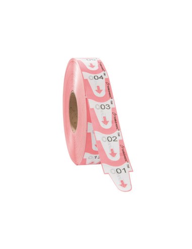 Tickets turnomatic 31x67 mm color rosa rollo...