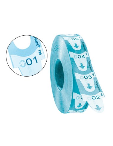 Tickets turnomatic 31x67 mm color azul rollo...