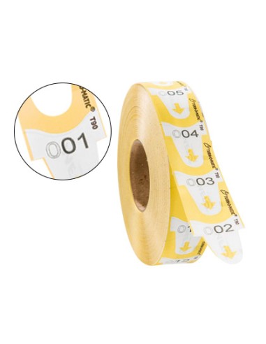 Tickets turnomatic 31x67 mm color amarillo...