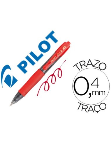Boligrafo pilot g-2 pixie rojo tinta gel...