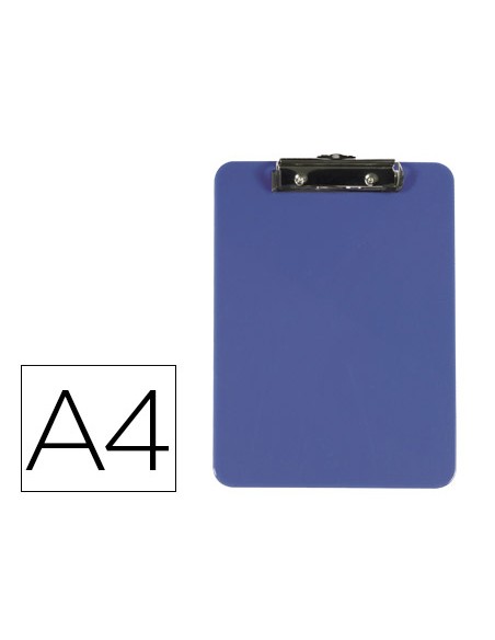 Portanotas q-connect plastico din a4 azul 3 mm