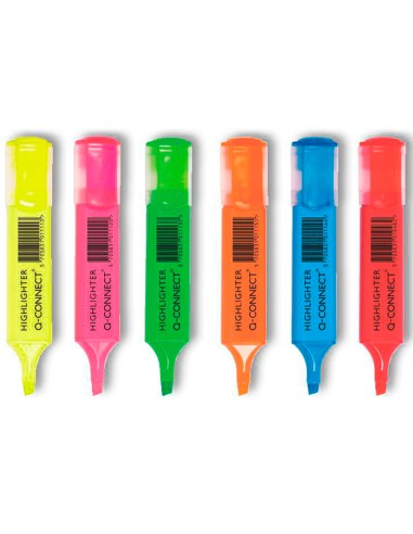 Rotulador q-connect fluorescente punta biselada...