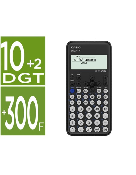 Calculadora casio fx-82sp cw iberia classwiz cientifica + 300 funciones 9 memorias con tapa