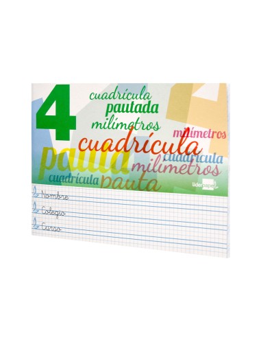 Libreta liderpapel pautaguia tapa cartoncillo...