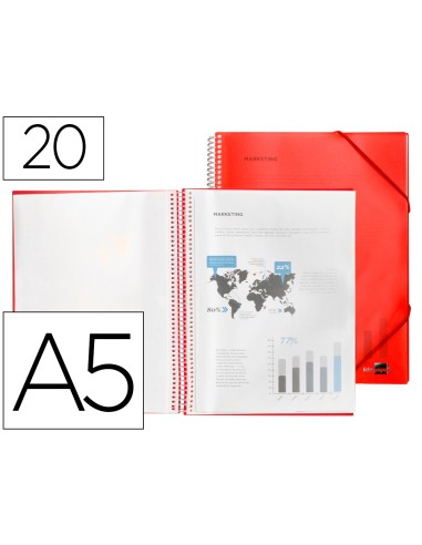 Carpeta liderpapel escaparate con espiral 20...