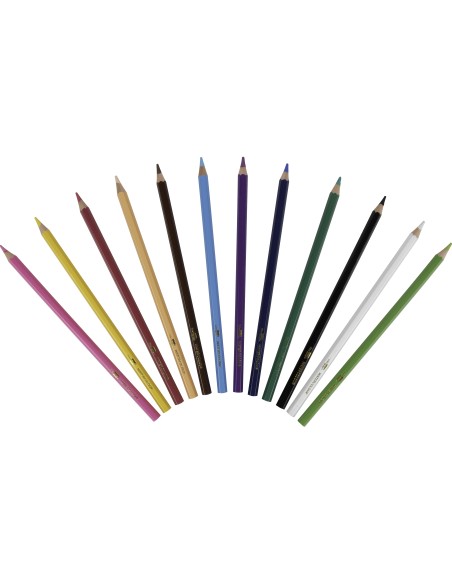 Lapices de colores acuarelables liderpapel caja de 12 unidades colores surtidos