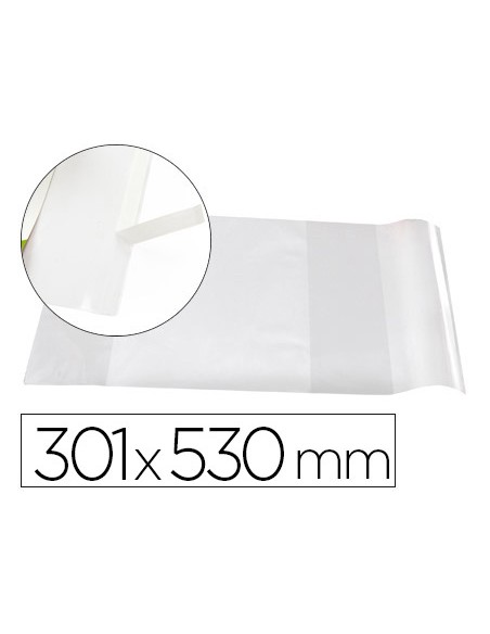 Forralibro liderpapel nº30 con solapa ajustable adhesivo 301 x 530 mm