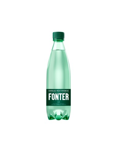 Agua mineral natural con gas fonter botella de...