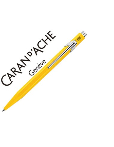 Boligrafo caran d'ache 849 amarillo punta media