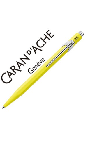 Boligrafo caran d'ache 849 fluo amarillo punta...