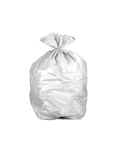 Bolsa basura domestica blanca con autocierre 55...