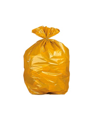 Bolsa basura domestica amarilla con autocierre...