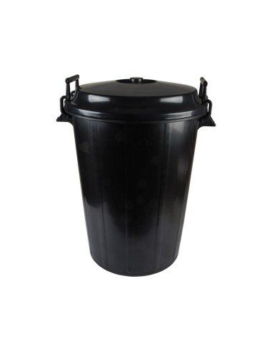 Cubo de basura con tapa negro 100 l para bolsas...