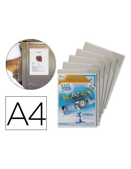 Funda de presentacion djois magnetica rigida y anti reflejo din a4 pack de 5 unidades
