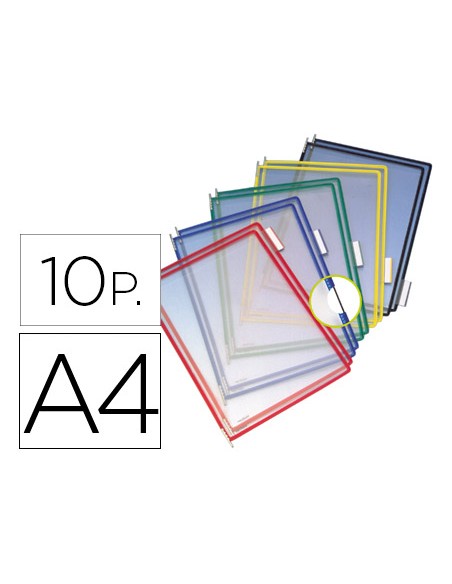 Funda para portacatalogo djois din a4 colores surtidos pack de 10 unidades