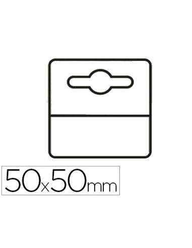 Etiqueta colgador adhesiva djois en pvc 50x50...