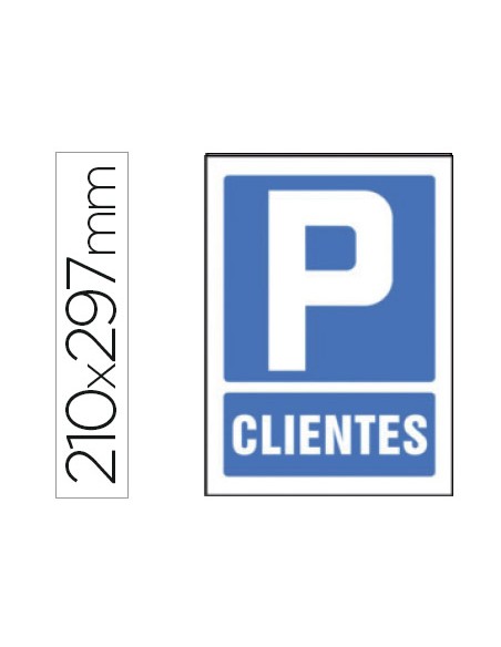 Pictograma syssa señal de parking clientes en pvc 210x297 mm