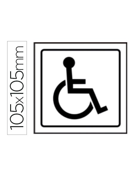 Pictograma syssa señal de discapacitados en pvc 105x105 mm