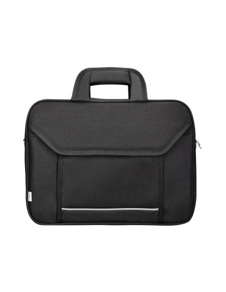 Maletin para portatil q-connect 15,4\" negro 1 asa 2 bolsillos exteriores medidas 390x290x90 mm