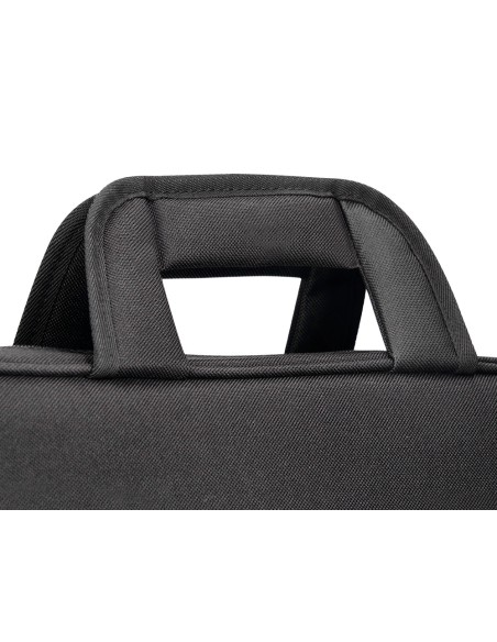Maletin para portatil q-connect 15,4\" negro 1 asa 2 bolsillos exteriores medidas 390x290x90 mm