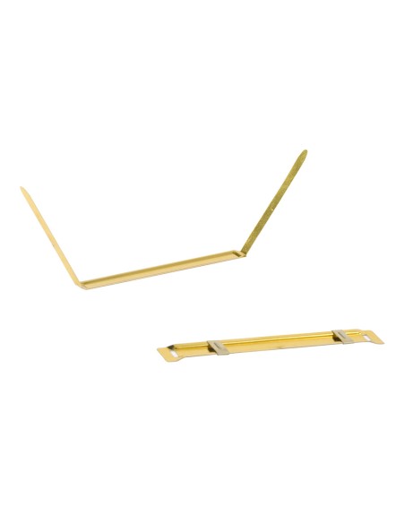 Encuadernador fastener q-connect dorado caja de 100 unidades