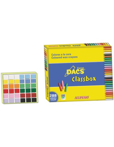 Lapices cera dacs classbox caja de 288 unidades...