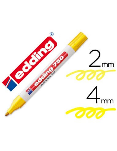Rotulador edding punta fibra 750 amarillo punta...