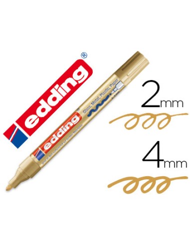 Rotulador edding punta fibra 750 oro punta...