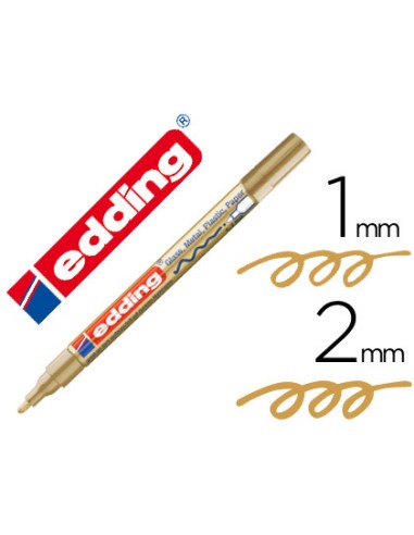 Rotulador edding punta fibra 751 oro punta...