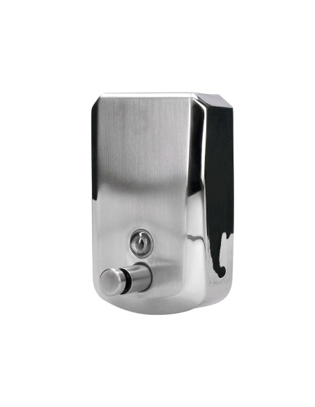 Dispensador manual q-connect de jabon 800 ml acero inoxidable 115x56x179mm