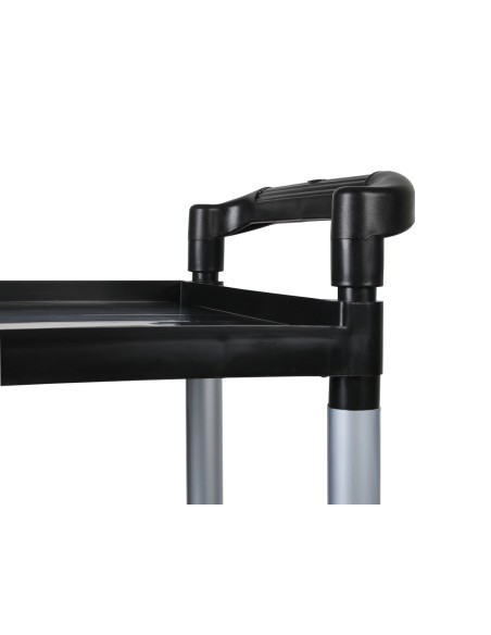 Carro de servicio multifuncional q-connect 3 estantes de polipropileno 830x420x970 mm