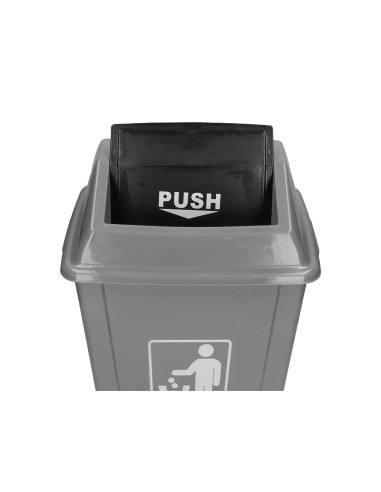 Papelera contenedor q-connect plastico con tapa...