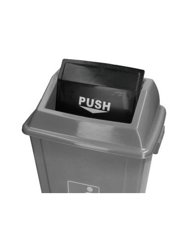 Papelera contenedor q-connect plastico con tapa...