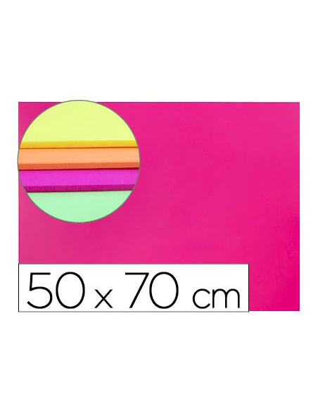 Goma eva liderpapel 50x70cm 60g/m2 espesor 2mm fluor rosa