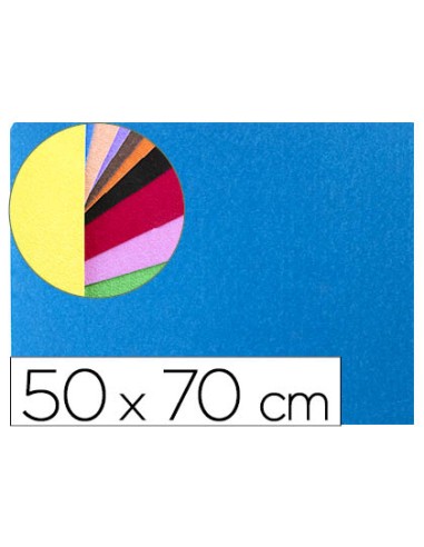 Goma eva liderpapel 50x70cm 60g/m2 espesor 2mm textura toalla azul
