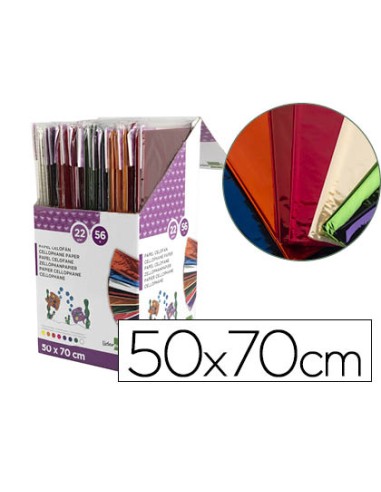 Papel celofan liderpapel 50x70 cm expositor de...